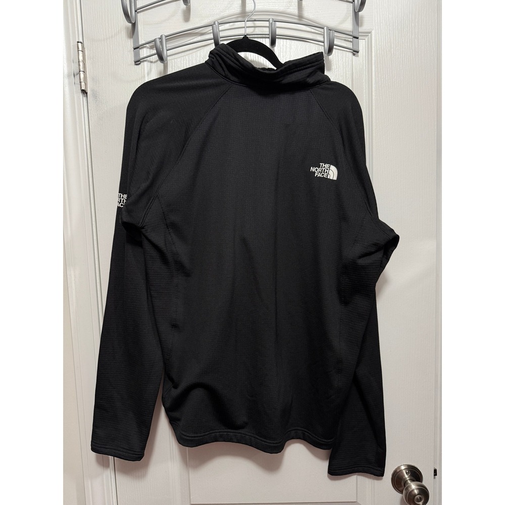 The North Face Mens L Black 1/4‎ Zip Long Sleeve Pullover Performance Top Logo